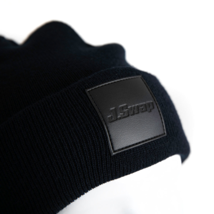 Headwear Gallery Wool Acrylic Blend Beanie with Leather Patch